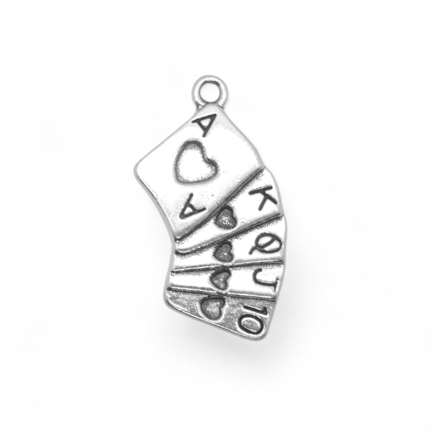 Spielkarten-Charm Silber
